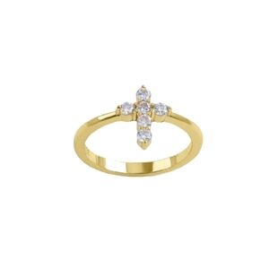 ♥️ Faithful Golden Cross RingCross